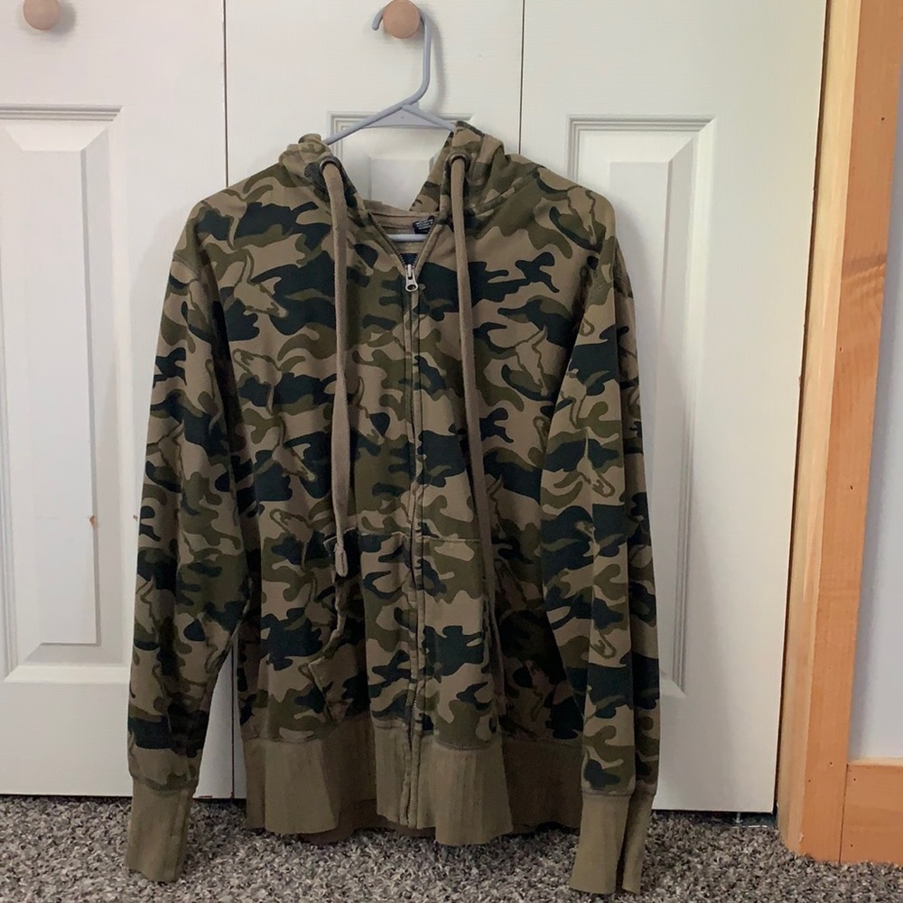 Camo full zip hoodie